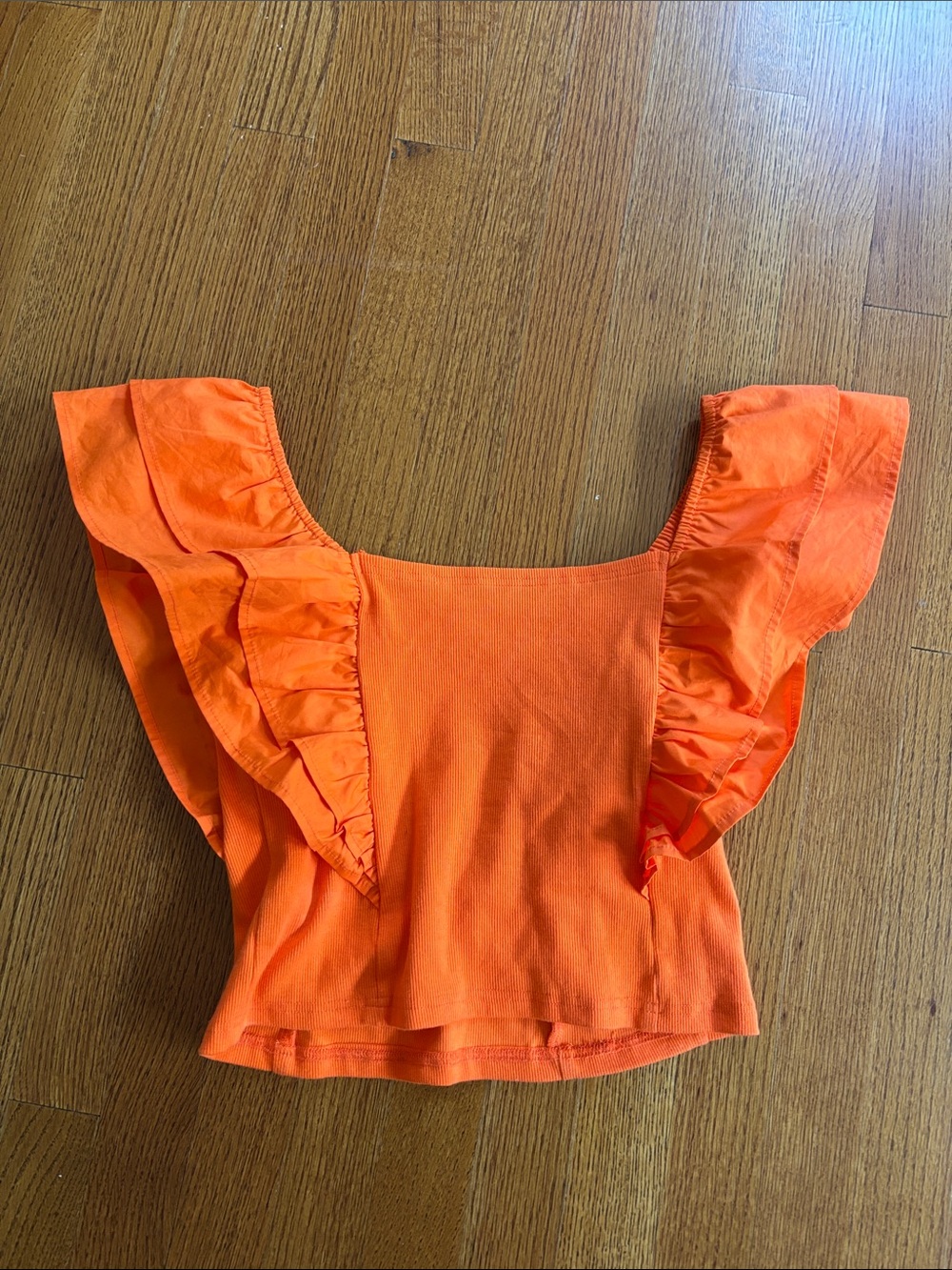 Orange Day+Moon Gameday Top. Size S.